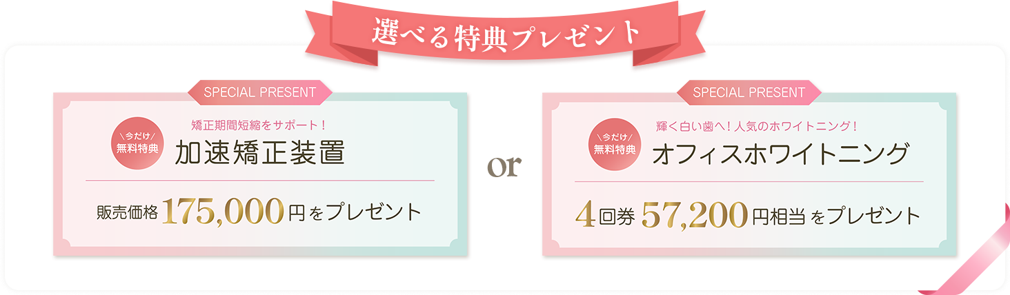 選べる特典プレゼント