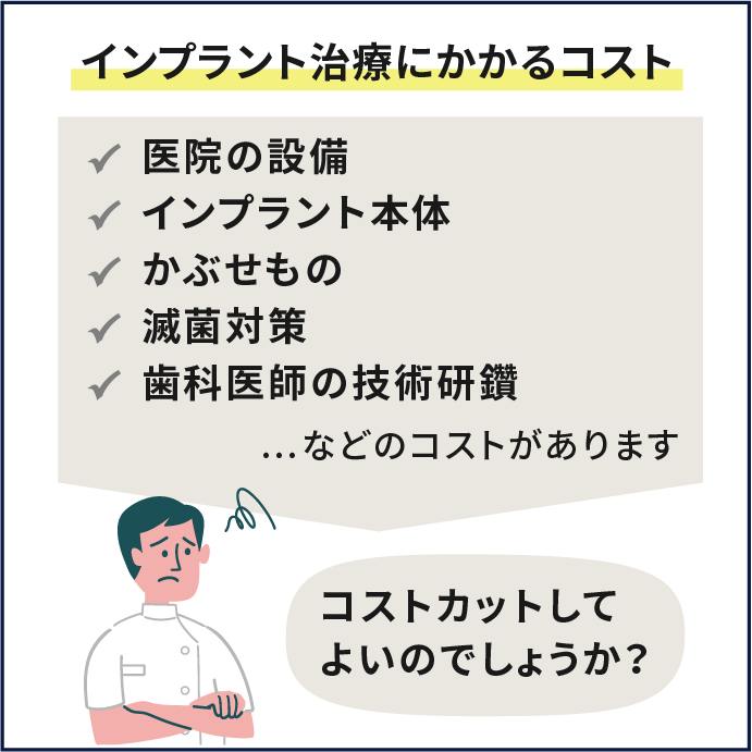 治療の質　クオリティ　インプラント価格