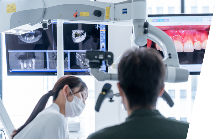 歯肉退縮の治療風景