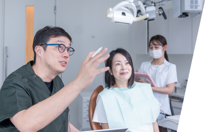 歯肉退縮の説明画像